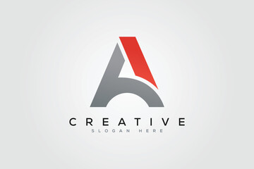 minimal a logo vector template