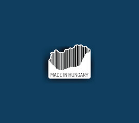 Discover fascinating sticker designs with barcodes in the shape of a map of Hungary. Enhance your projects with visual perfection. Buy now!