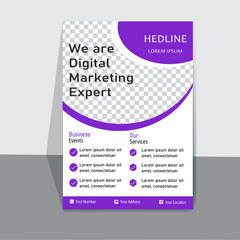 modern business flyer design  template 