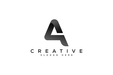 minimal a logo vector template