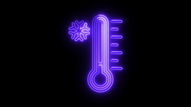 Electric guitar music art design with a neon thermometer icon and light symbol on a black background