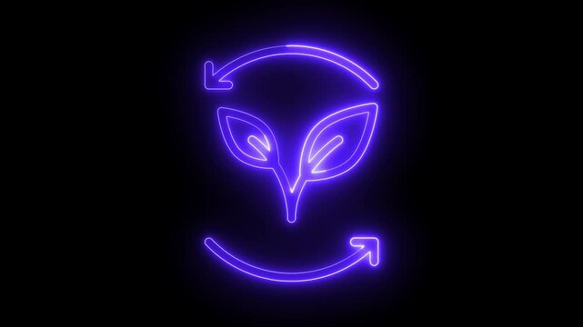 Glowing blue neon letter A icon vector illustration on a black background, a luminous design element for web or business 
