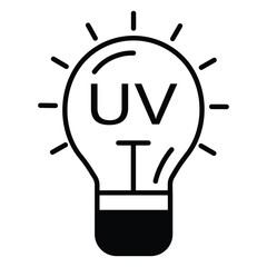Fototapeta premium UV Light Vector Icon For Air Purification