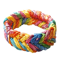 Artistic Woven Bracelet with Freeflowing Interlaced Isolated on Transparent Background