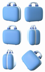 Colección de íconos 3D inspirada en el verano: maletas, playa, bebidas, transporte y diversión. Ideal para campañas turísticas, apps de viaje o proyectos con temática veraniega.