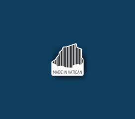Discover fascinating sticker designs with barcodes in the shape of a map of Vatican. Enhance your projects with visual perfection. Buy now!