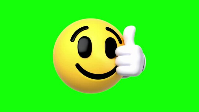 happy smiley face Green screen animation motion graphic with chroma key clip template 4k Background. Easy removed green screen. High resolution. Ultra High Definition, 4k video