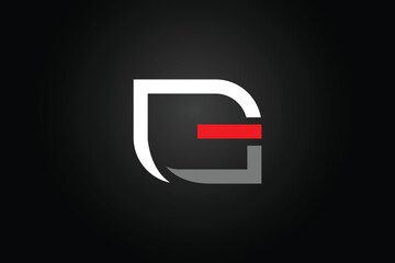 minimal g logo vector template