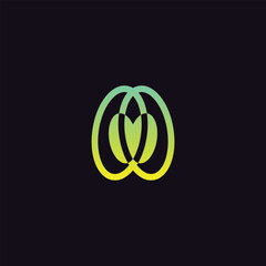 A tech gradient Letter logo vector design