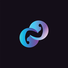 Obraz premium Fitness N gradient Letter logo design vector