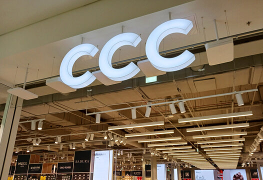 Poznan, Poland - 17 May 2025: CCC - the largest shoe company in Poland.