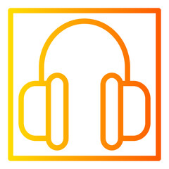 headphones gradient icon