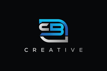 minimal sb logo vector template