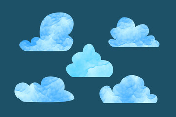 cloud icon on blue