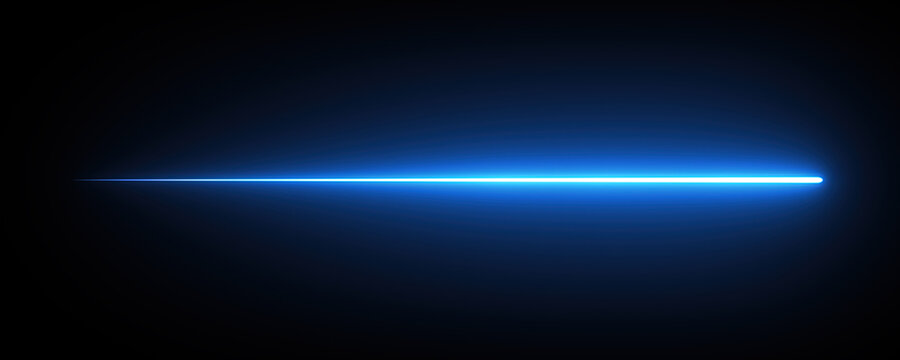 Moving blue light streak ray 