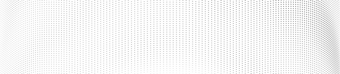 Halfton is black and white. Smooth transition of points from larger to smaller