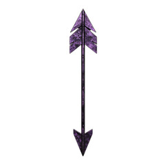 Contemporary Arrow with Structured Design in Dark V Isolated on Transparent Background