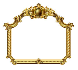 Golden classic rococo baroque frame
