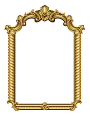 Golden classic rococo baroque frame