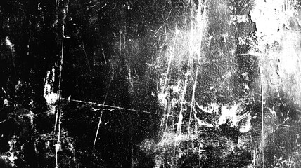 Cracked Black Grunge Texture with Transparent Background – Distressed Urban Decay Overlay