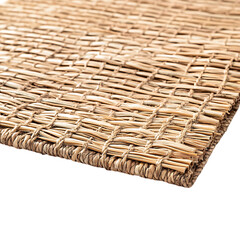 Modern Eco Straw Mat with a Sleek Natural Texture Isolated on Transparent Background