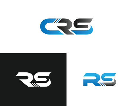 CRS or RS letter logo design vector set modern corporate identity template initial combination artistic monogram clean style business branding