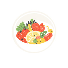 Fresh and Colorful Salad Illustration