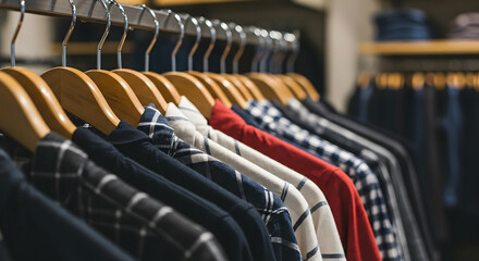 Obraz premium clothes on hangers
