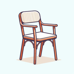 Obraz premium wooden chair isolated on white