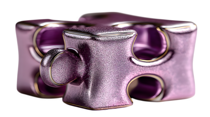 A matte purple puzzle piece, symbolizing teamwork and problem-solving, set on a white background --ar 16:9 --v 7.0 --s 750