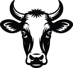 Cow Silhouette Set – Farm Animal Vector Icons Cattle Silhouette Collection – Cow, Bull, Calf Icons Pack