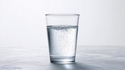 Sparkling Water in a Glass Refreshing Hydration and Clean Taste