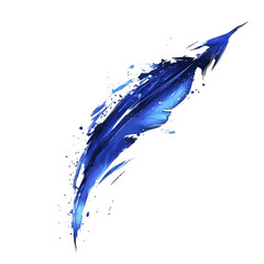 Artistic Arrow with Flowing Dynamic Brush Strokes Isolated on Transparent Background