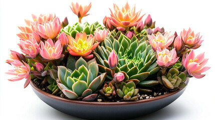 Obraz premium Artistic arrangement of succulents in a pot