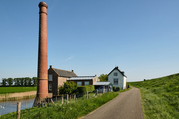 Fototapeta premium Former steam pumping station Loohoek now home in Poortvliet
