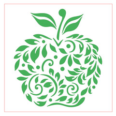 Apple stencil, Apple SVG, Apple vector, cut files, laser cut, Silhouette, Cricut, SVG