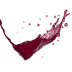Red wine liquid swirl splash with tiny bubbles creating dynamic wave effect, showcasing beauty of fluid motion and vibrant color, grapes juice wine liquid