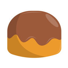 Chocolate Covered Nougat Candy Vector