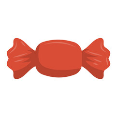 Red Wrapped Candy Vector Illustration