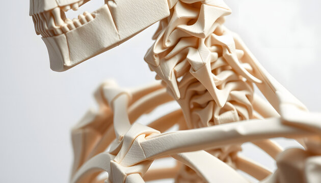 clavicle bone body detail, origami. with white shades