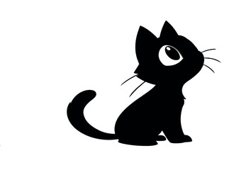 Cute Pet Cats in Silhouette – Vector Design.