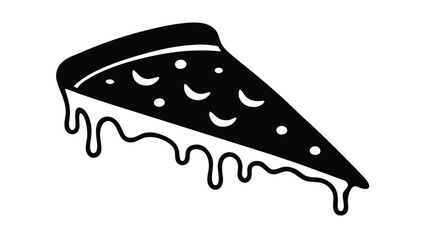 Pizza Slice with Melting Cheese