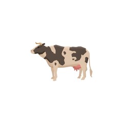 cow on white background