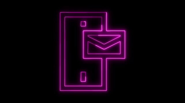 New Message Icon HD Video black background - Powered by Adobe