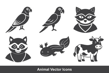 Set Animals icon vector file 