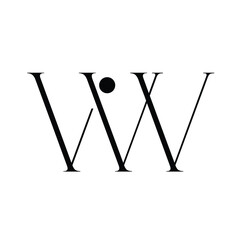 Elegant Monogram Design WW Logo with a Modern Minimalist Touch
