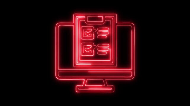 Checklist Icon HD Video Black Background