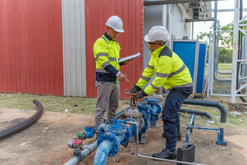 An engineer specializing in water supply systems, responsible for meter readings, pipeline...