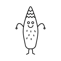 Happy Cartoon Christmas Tree Character