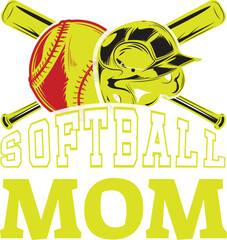 Softball t-shirt design graphic & vector

